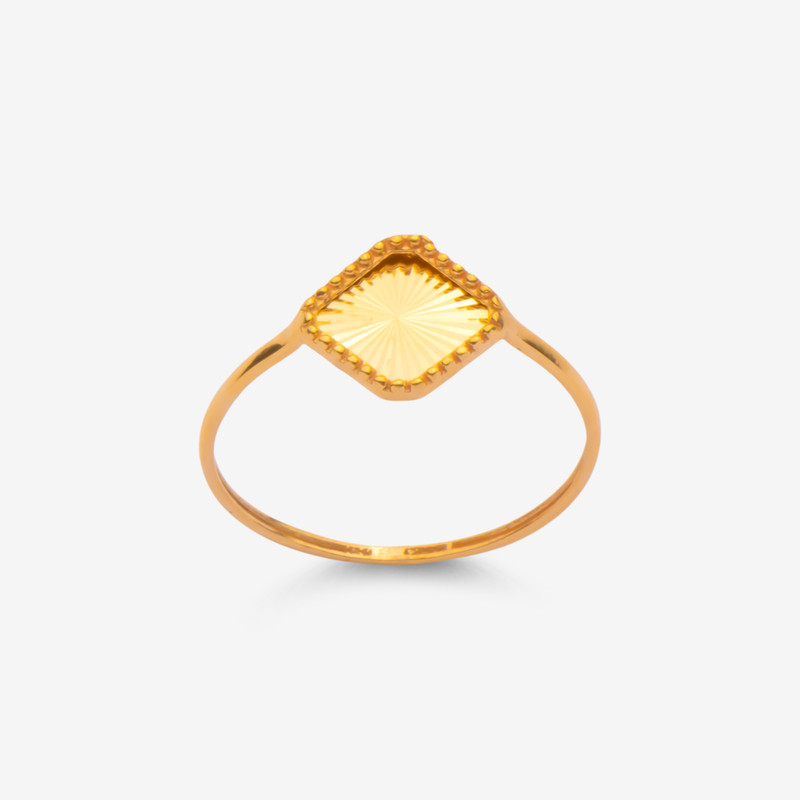 انگشتر طلا 18 عیار زنانه نگین مدل 151 سایز 56