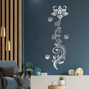 آینه پلکسی گلس مدل دکوراتیو گل کد N39 مجموعه 34 عددی