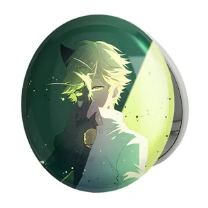 آینه جیبی خندالو طرح پسر گربه ای مدل تاشو کد 25004 