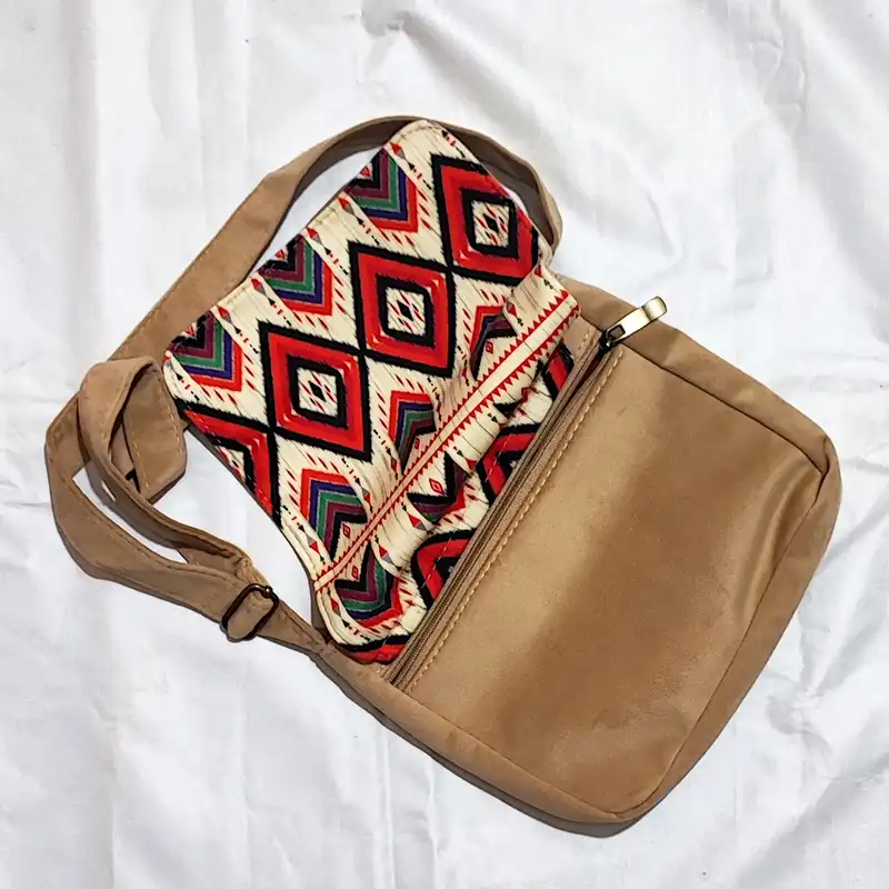 کیف دوشی زنانه یوتاب مدل مخمل سنتی BM-02