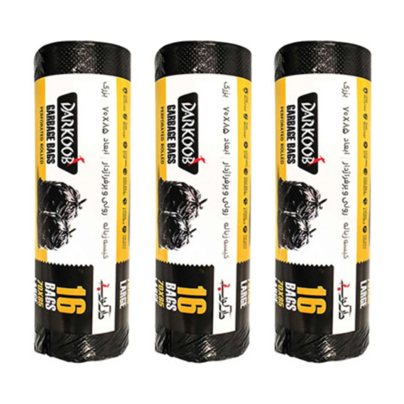 کیسه زباله دارکوب مدل 7085-Larg سه بسته 16 عددی