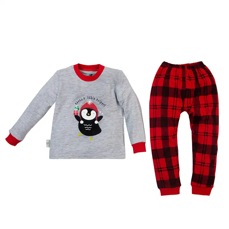 ست تی شرت و شلوار بچگانه سپیدپوش مدل پنگوئن‌ کد 80101