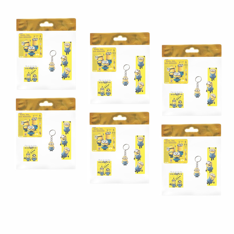 بسته لوازم تحریر مدل  4 تکه چوبی طرح باب اسفنجی کد 2 مجموعه 6 عددی