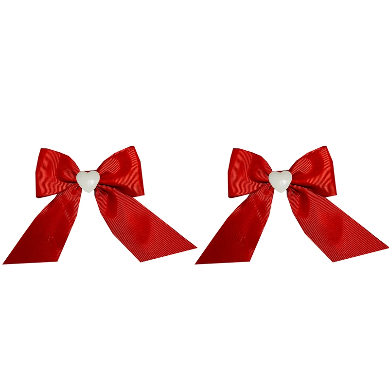 گیره مو دخترانه مدل عشق طرح پاپیون و قلب کد 082 بسته 2 عددی