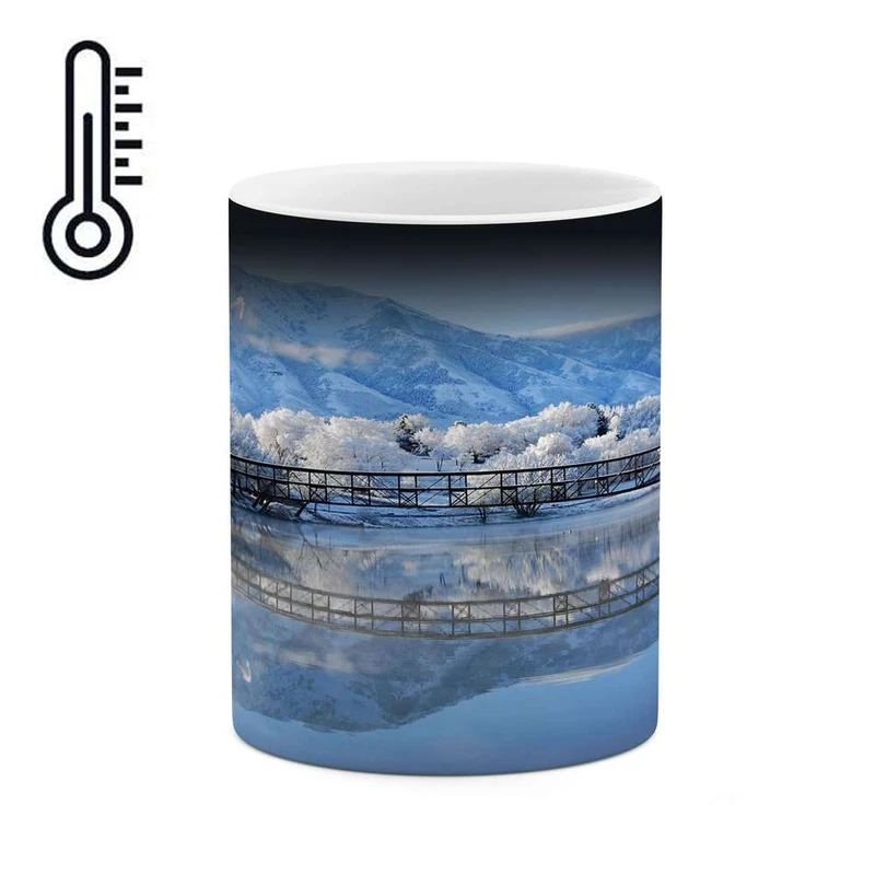 ماگ حرارتی کاکتی مدل منظره برفی کد mgh14996