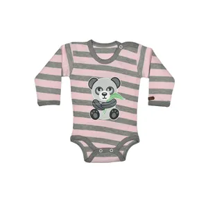 بادی آستین بلند نوزادی مدل panda