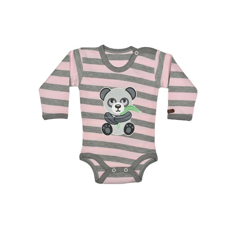 بادی آستین بلند نوزادی مدل panda