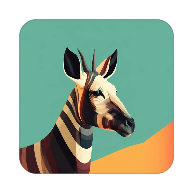 زیر لیوانی کاکتی طرح حیوانات رنگی مدل mp27136