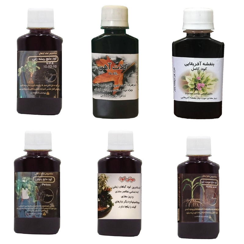 کود مایع فسفر ریشه زایی 10-52-10 و کلات آهن و کود بنفشه آفریقایی و کود پتوس و مولتی کود و هیومیک اسید مدل life drop حجم 120 میلی لیتر کود مایع فسفر ریشه زایی 10-52-10 و کلات آهن و کود بنفشه آفریقایی و کود پتوس و مولتی کود و هیومیک اسید مدل life drop حجم 120 میلی لیتر