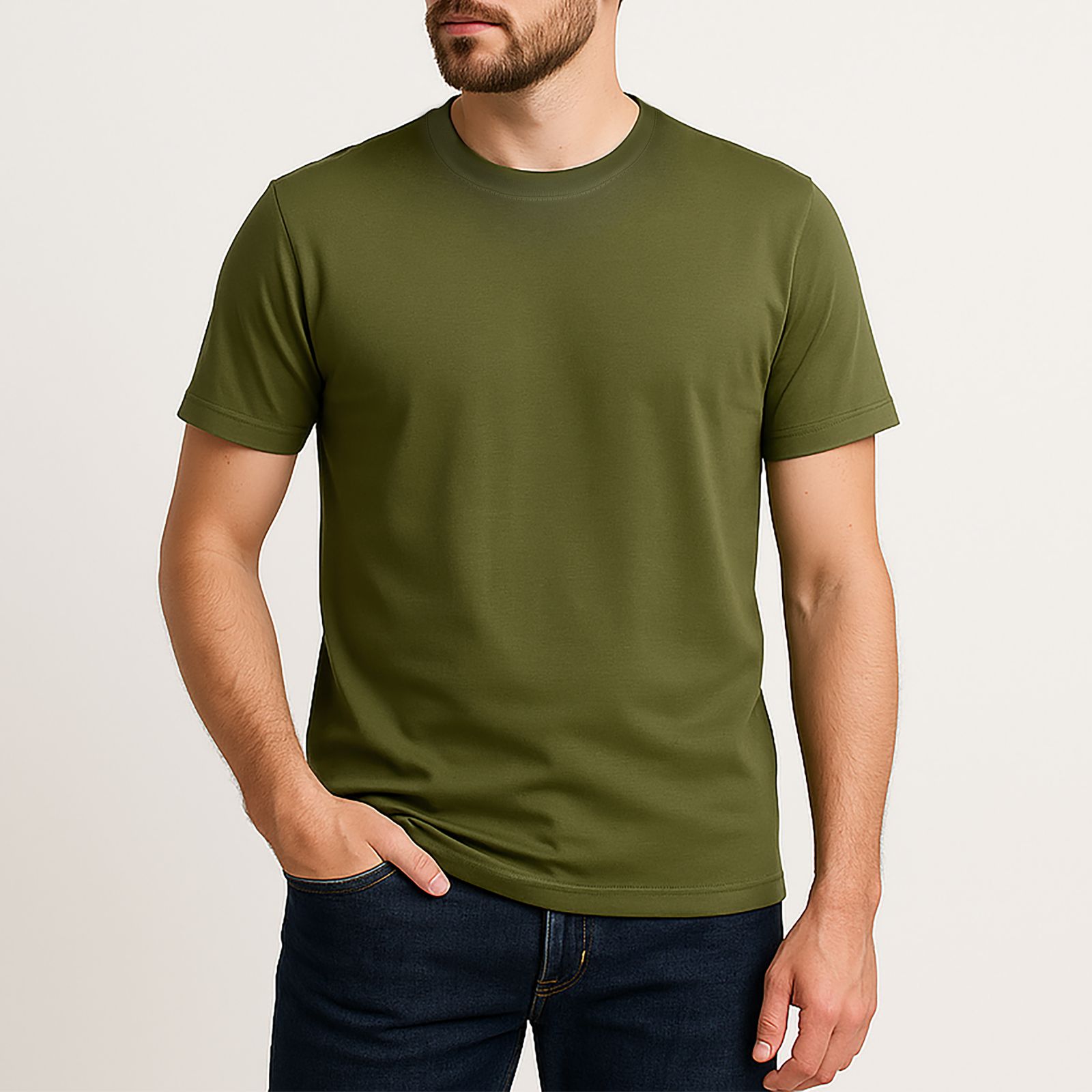 تی شرت آستین کوتاه مردانه تارادیس مدل نخی - - 1