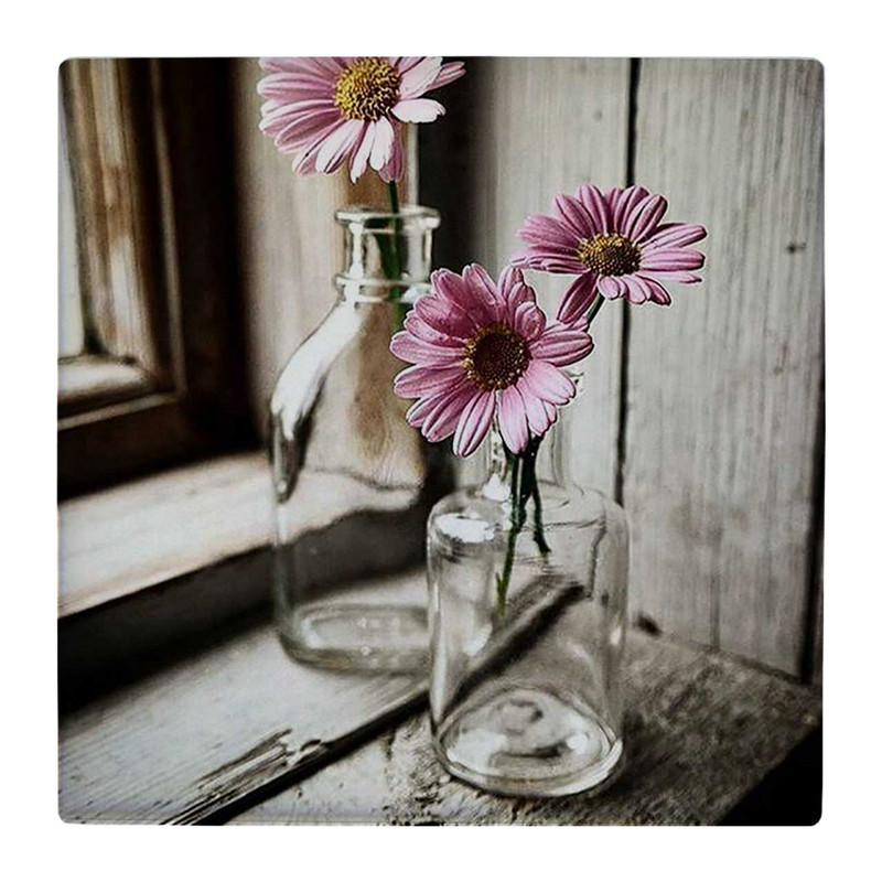 زیر لیوانی  طرح گلدان شیشه ای و پنجره کد    4793694_3480