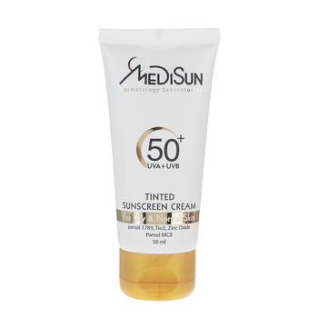 کرم ضد آفتاب مدیسان سری Dry And Normal Skin مدل Tinted حجم 50 میلی لیتر