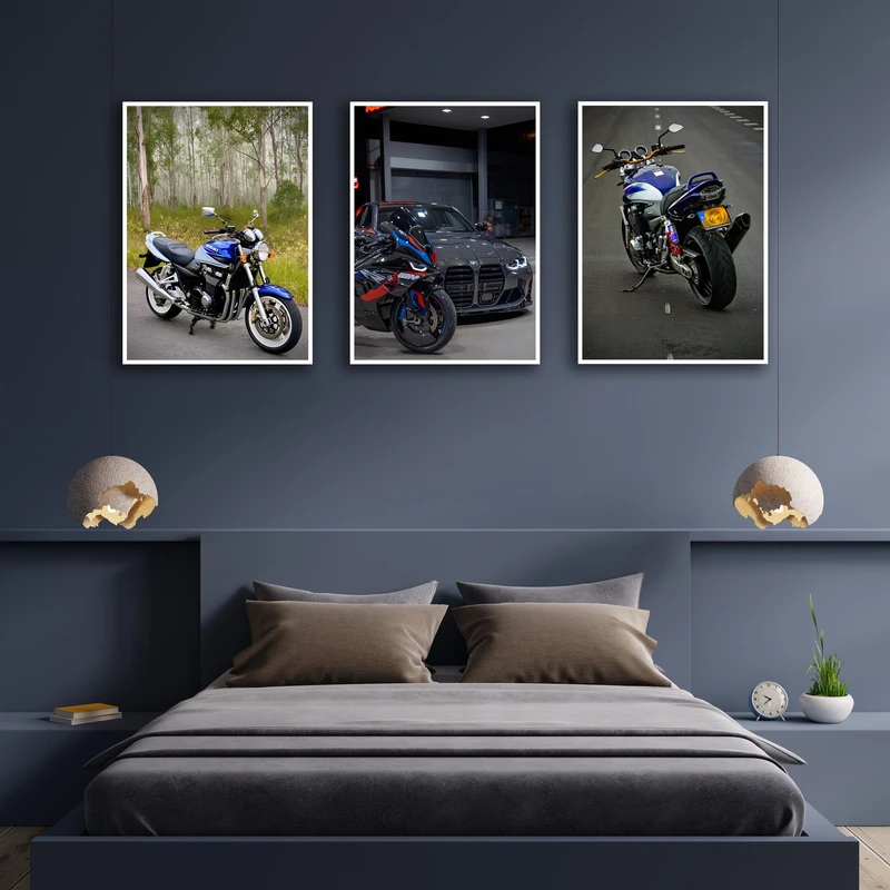 تابلو بکلیت مدل هوندا سی بی HONDA CB1300SF AUTOMAXX  کد W-MR-1100 فریم سفید مجموعه 3 عددی