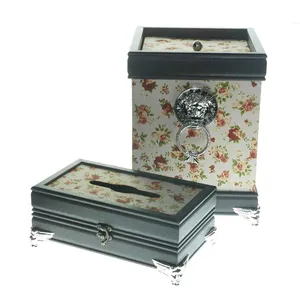 ست سطل و جا دستمال کاغذی یک تک کد MDF0019