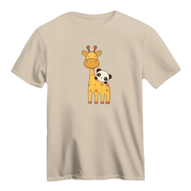 تی شرت آستین کوتاه زنانه مدل زرافه کد ۱