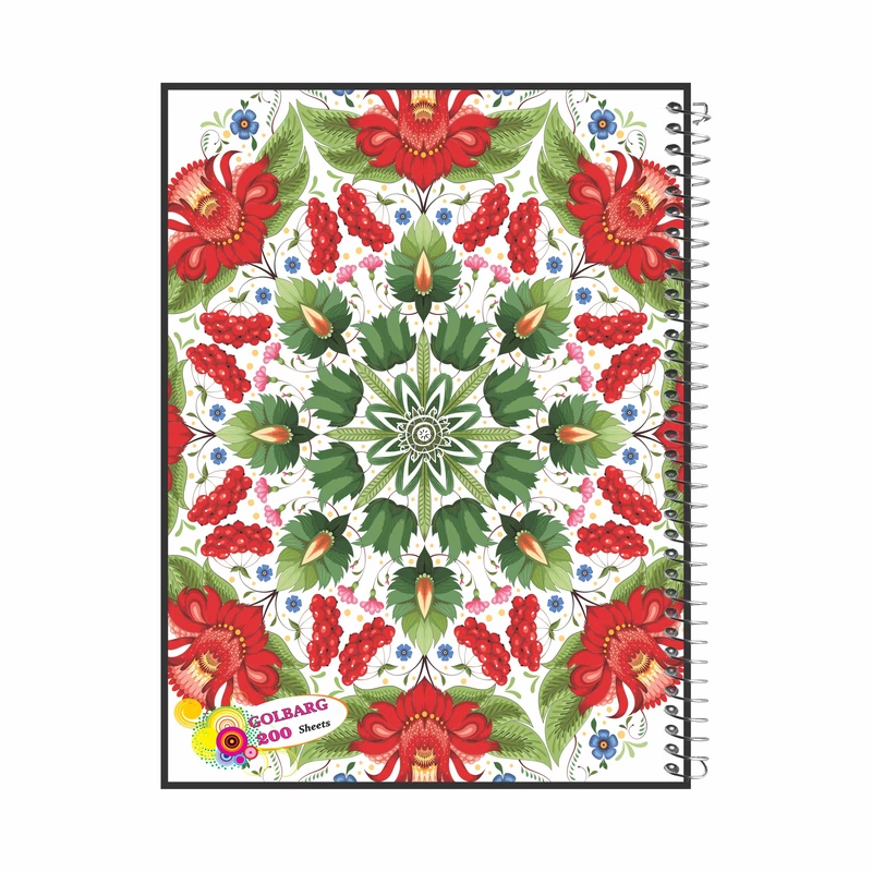 دفتر مشق 200 برگ گلبرگ مدل دبیرستانی کد 5069