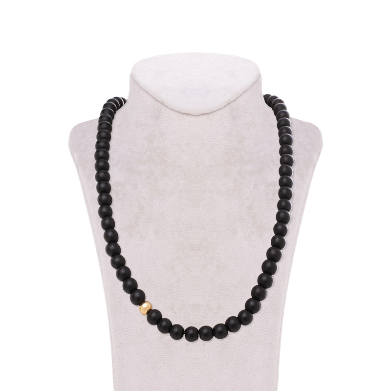 گردنبند طلا 18 عیار مردانه گالری شید مجد مدل گوی اونیکس