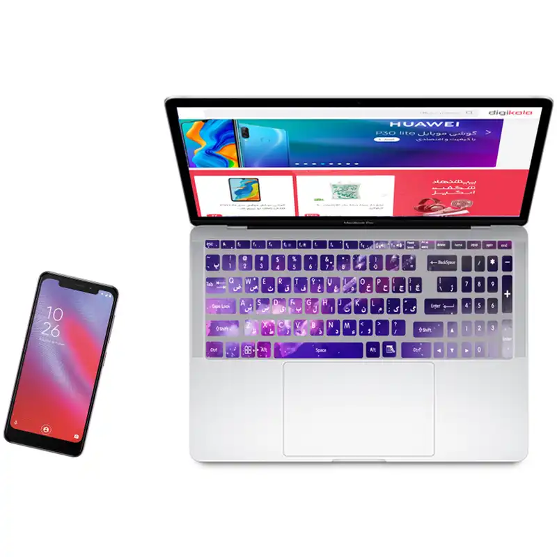 برچسب حروف فارسی کیبورد کد spa-ce 09