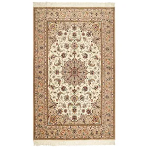 فرش دستبافت سه و نیم متری طرح لچک ترنج کد m991188