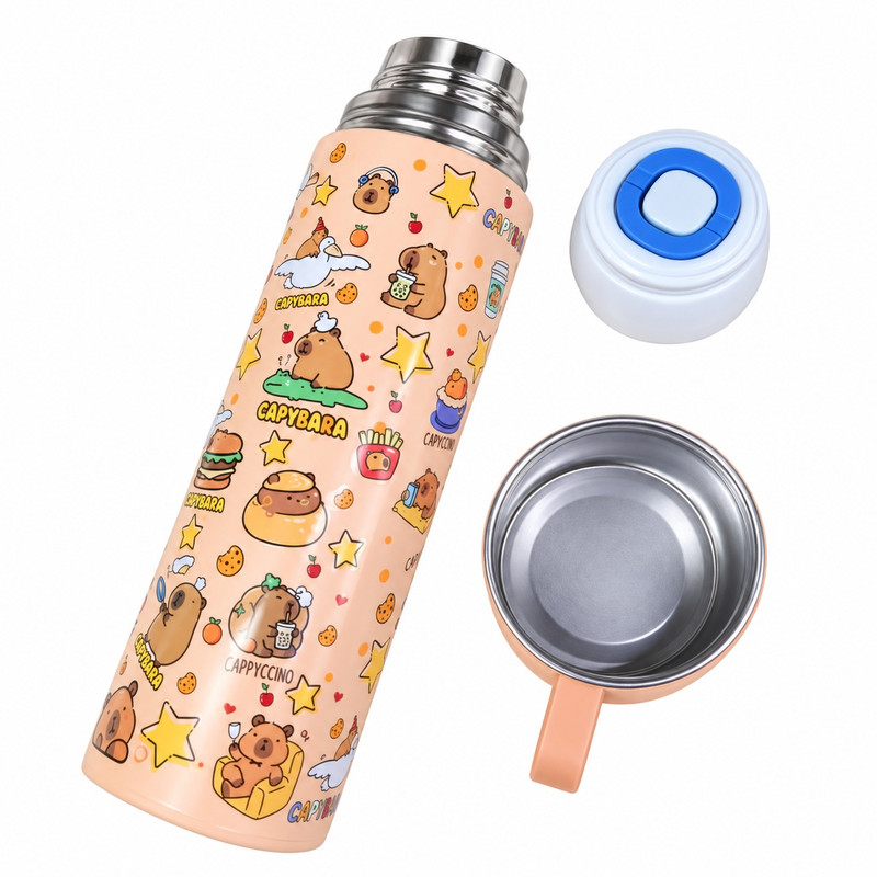 فلاسک کودک مدل کاپی‌بارا سه فنجانه گنجایش 0.5 لیتر 