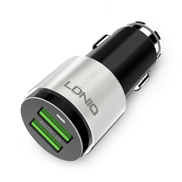 شارژر فندکی الدینیو مدل C403 همراه با کابل microUSB شارژر فندکی الدینیو مدل C403 همراه با کابل microUSB