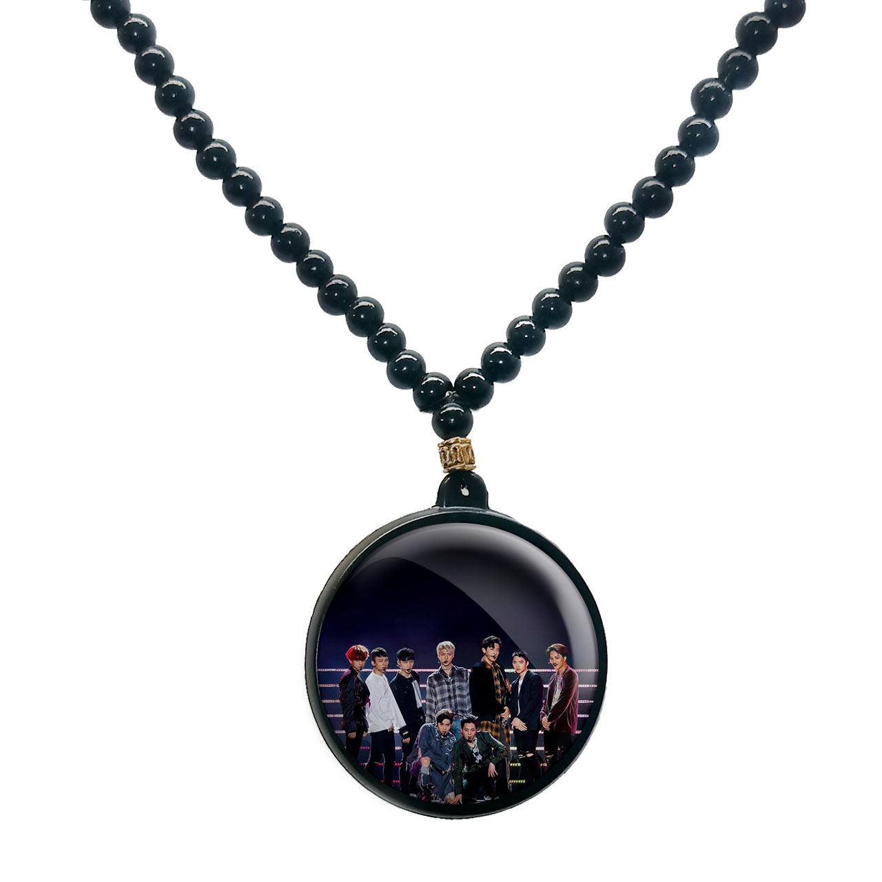 گردنبند پرمانه طرح exo کد pmd.14107 مدل دو طرفه