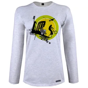 تی شرت آستین بلند زنانه 27 مدل Sport Bicycle کد MH616