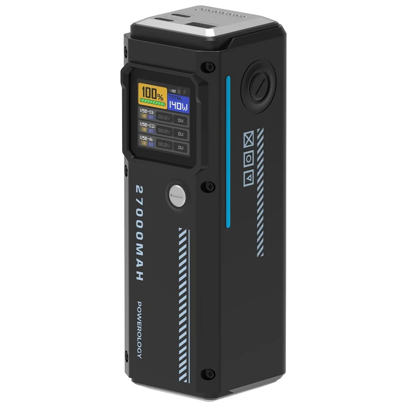 پاوربانک پاورولوجی مدل Smart Display 140W PPBCHA83 ظرفیت 27000 میلی آمپر ساعت 