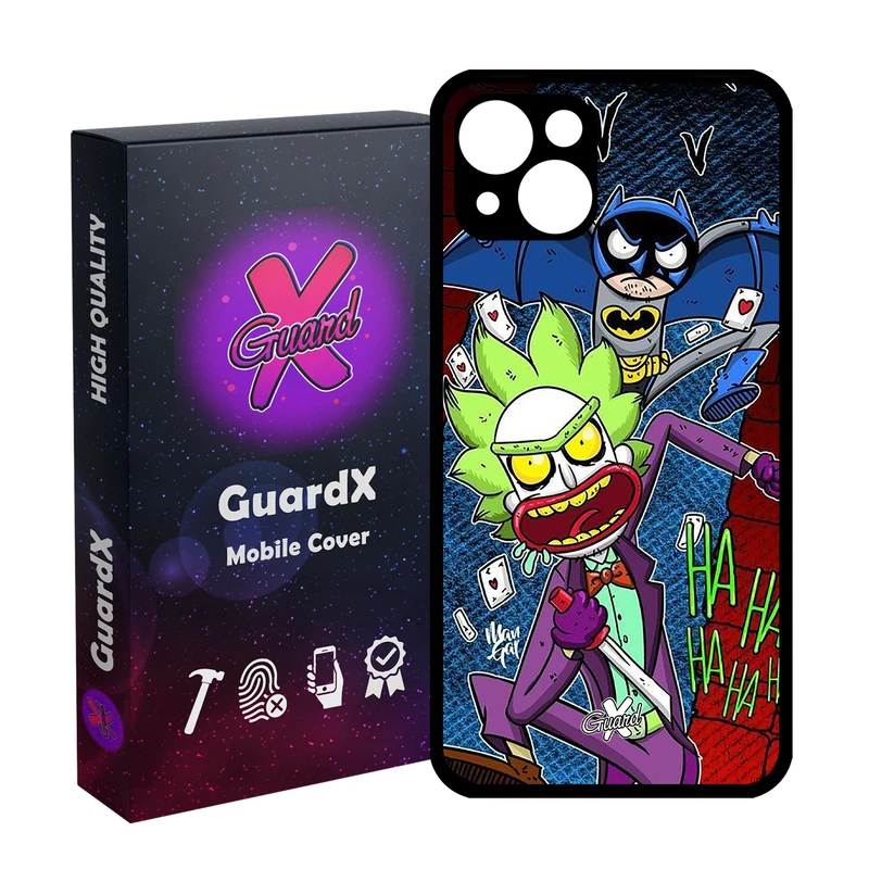 کاور گارد ایکس طرح Rick and Morty مدل Glass10154 مناسب برای گوشی موبایل اپل iPhone 13