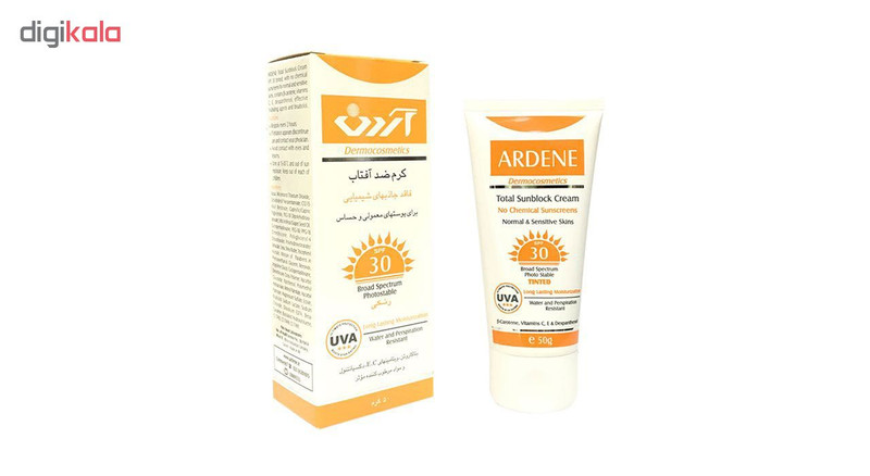 کرم ضدآفتاب رنگی آردن SPF 30 حجم 50 گرم