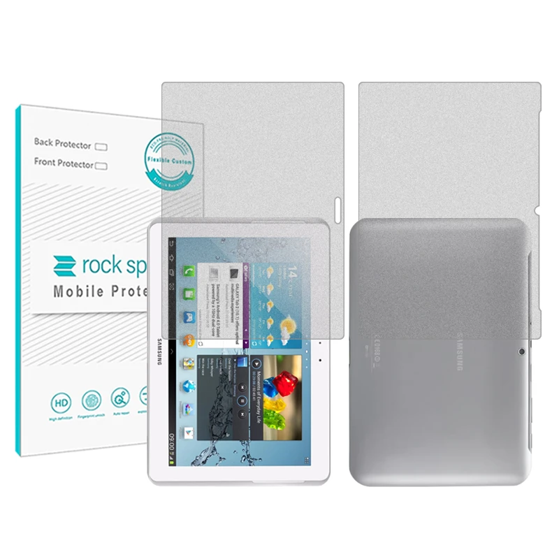 محافظ صفحه نمایش مات راک اسپیس مدل HyMTT مناسب برای تبلت سامسونگ Galaxy Tab 2 10.1 P5100 به همراه محافظ پشت تبلت
