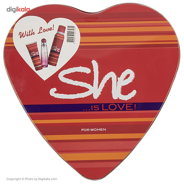 ست ادو تویلت زنانه شی مدل Love حجم 50 میلی لیتر