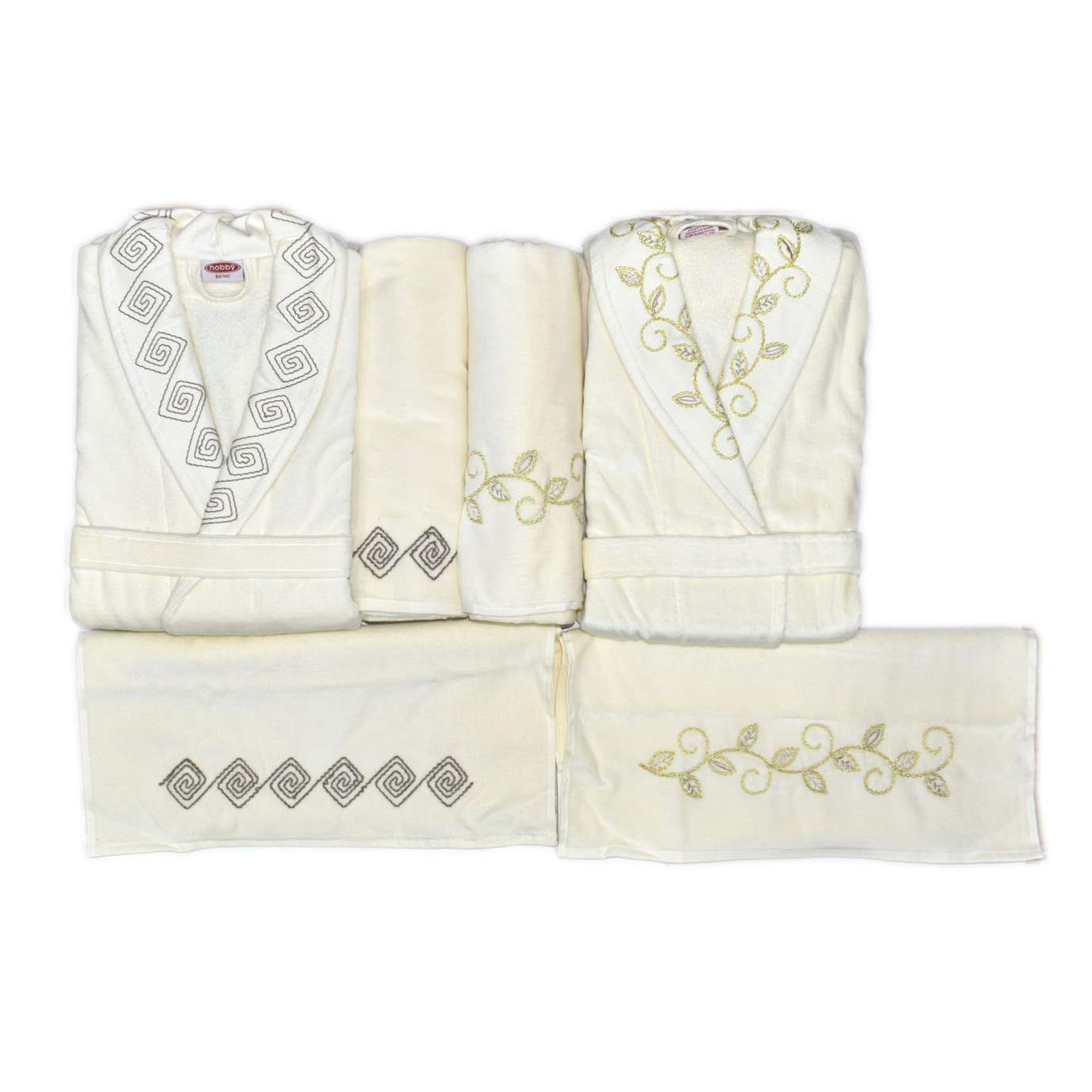 سرویس حوله پالتویی 6 تکه هوبی کد 784994