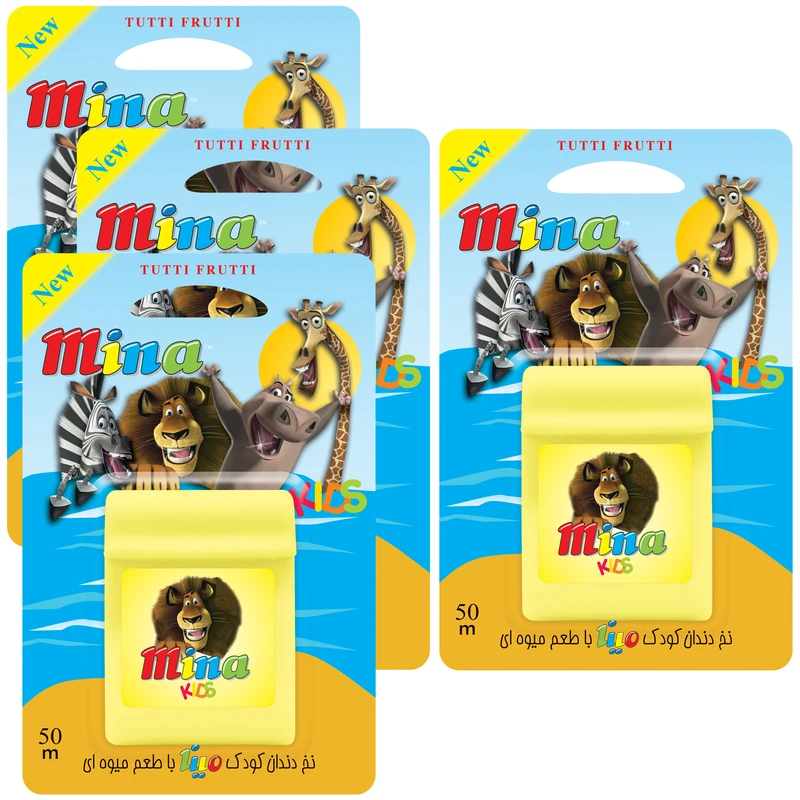 نخ دندان مینا مدل کودک بسته 4 عددی