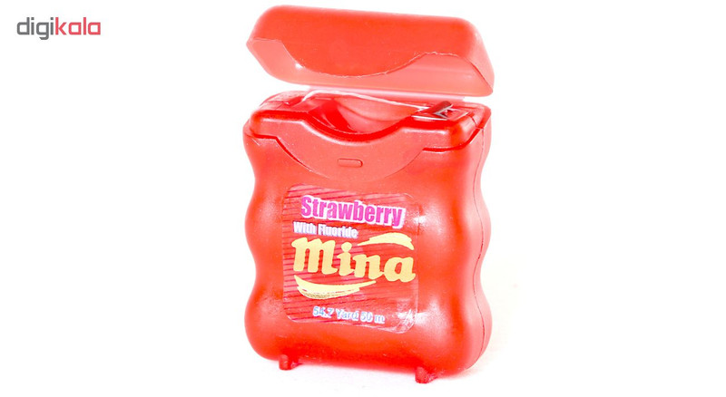 نخ دندان مینا مدل Strawberry Narrow بسته 4 عددی