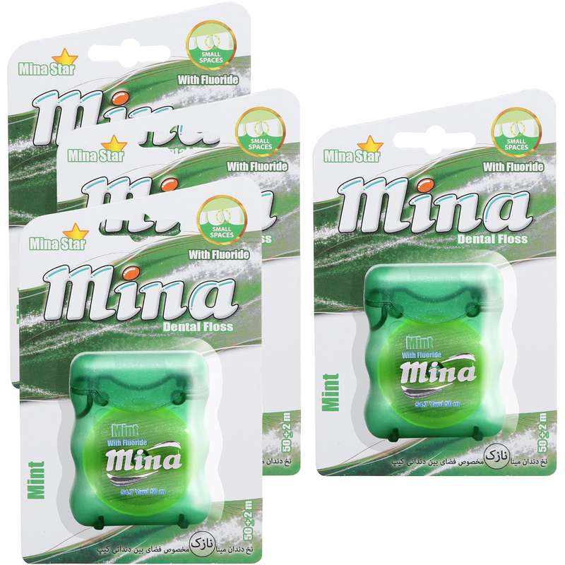 نخ دندان مینا مدل Mint Narrow بسته 4 عددی