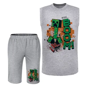 ست تاپ و شلوارک مردانه مدل ماینکرفت A377