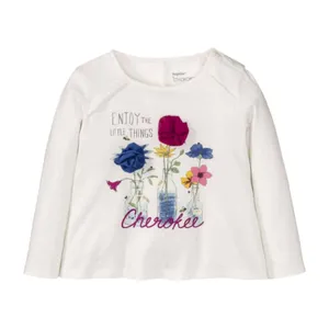 تی شرت آستین بلند دخترانه لوپیلو مدل گل برجسته