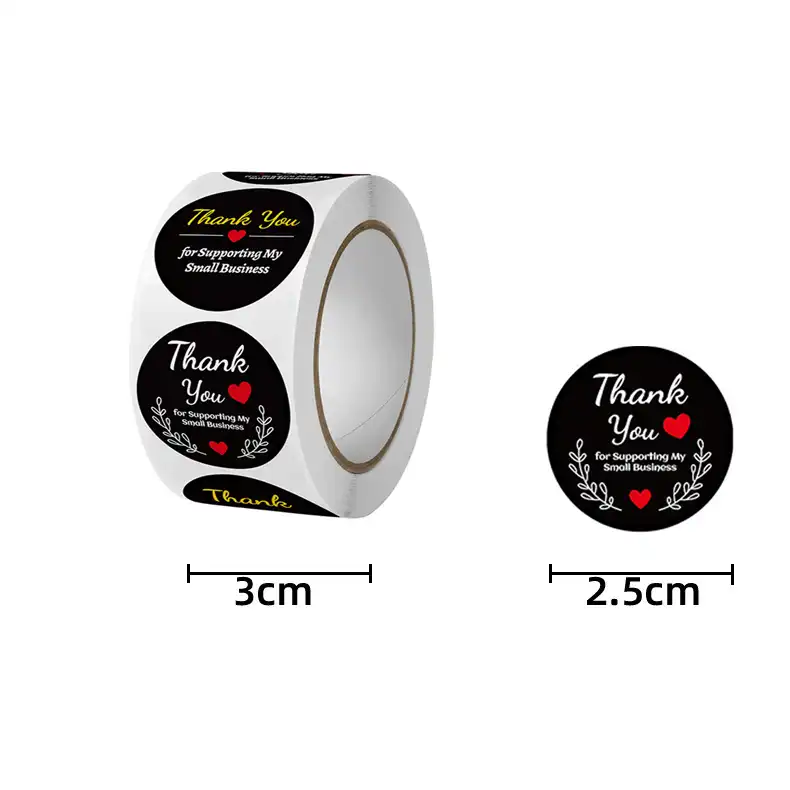 برچسب طرح تشکر مدل S-08 بسته 500 عددی