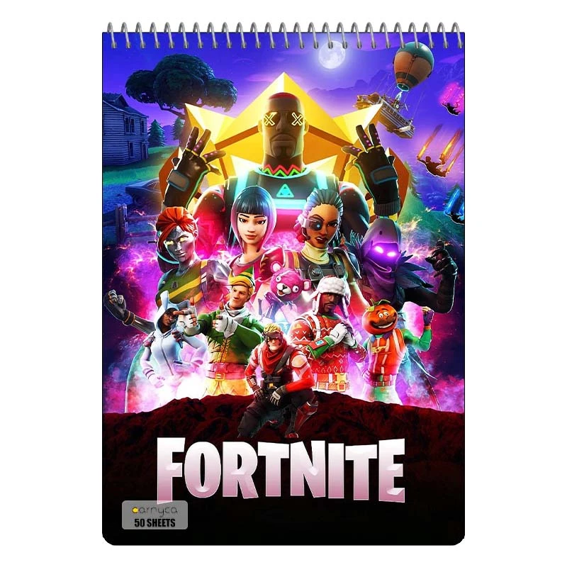 دفتر نقاشی 50 برگ سیمی کارنیکا طرح فورتنایت Fortnite کد 65979