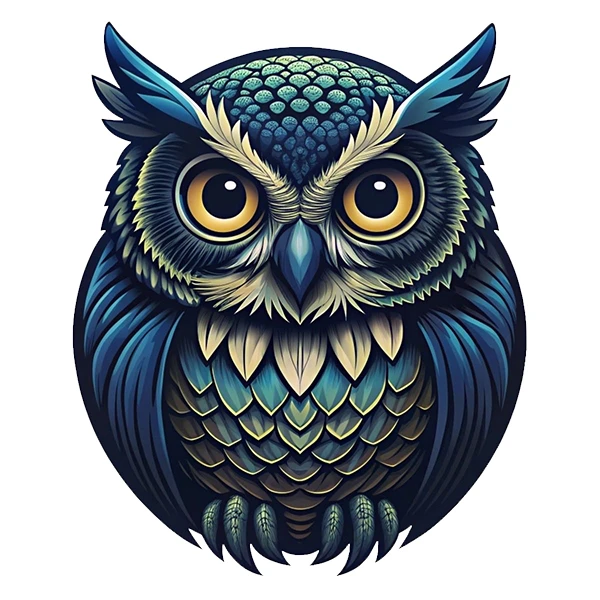 استیکر پارچه و لباس پاد آفرین طرح جغد کد 2352