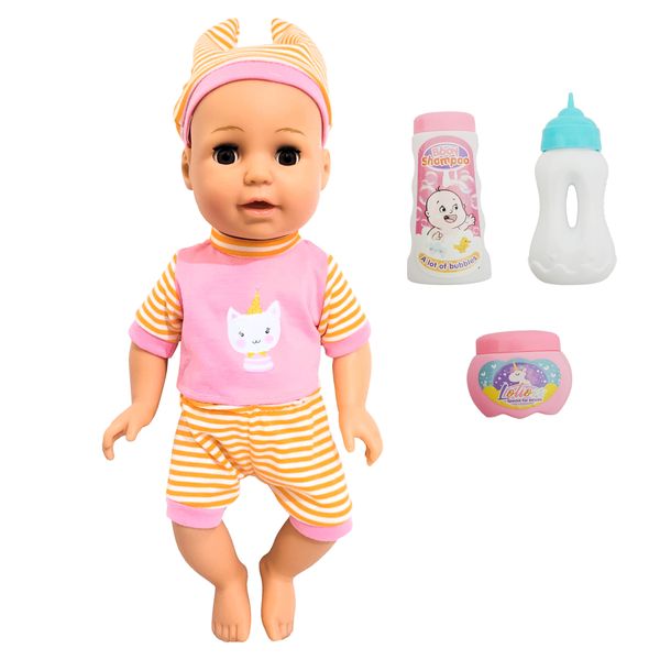 عروسک طرح نوزاد مدل LOVE BABY کد ۸۰۳۴ ارتفاع ۳۵ سانتی متر