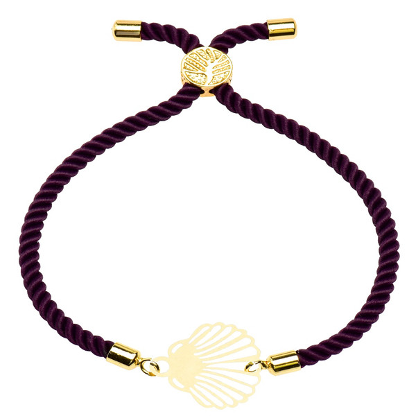 دستبند طلا 18 عیار زنانه کرابو طرح صدف مدل kr10014