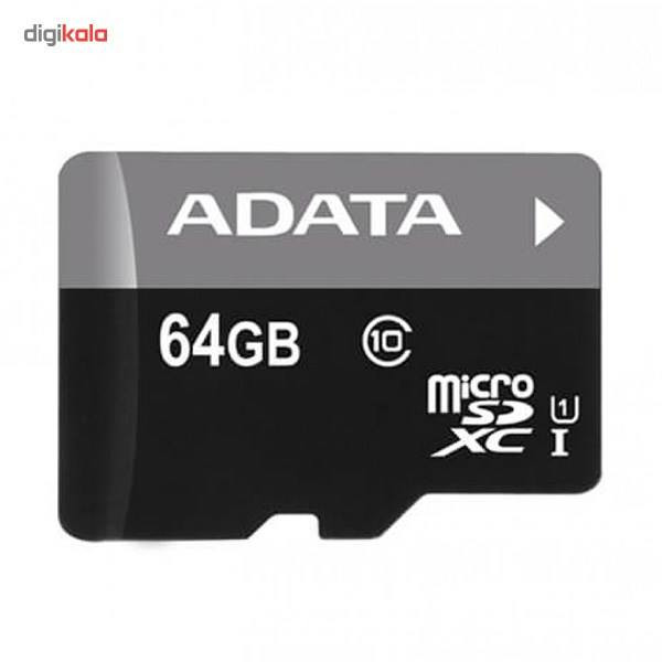 کارت حافظه microSDXC ای دیتا مدل Premier کلاس 10 استاندارد UHS-I سرعت 100MBps ظرفیت 64 گیگابایت
