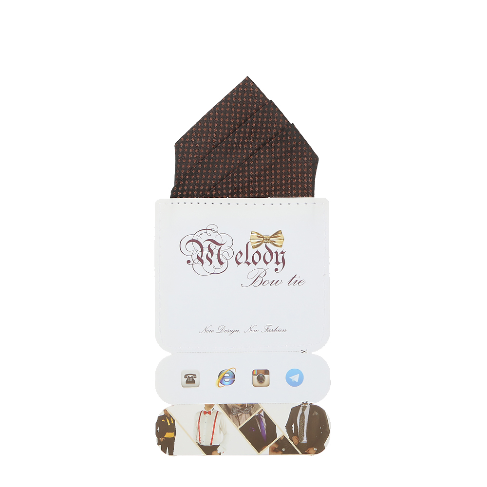 دستمال جیب مردانه ملودی مدل PS5106MSGbrwn