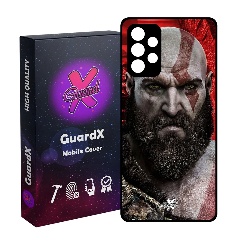 کاور گارد ایکس طرح God of War مدل Glass10035 مناسب برای گوشی موبایل سامسونگ Galaxy A32 4G