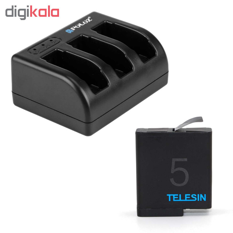 شارژر باتری پلوز مدل 3Channel Charger همراه با باتری تلسین