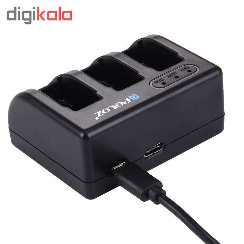 شارژر باتری پلوز مدل 3Channel Charger همراه با باتری تلسین