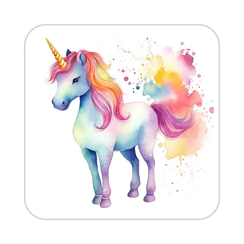 زیر لیوانی کاکتی طرح اسب تک شاخ و یونیکورن مدل mp32390