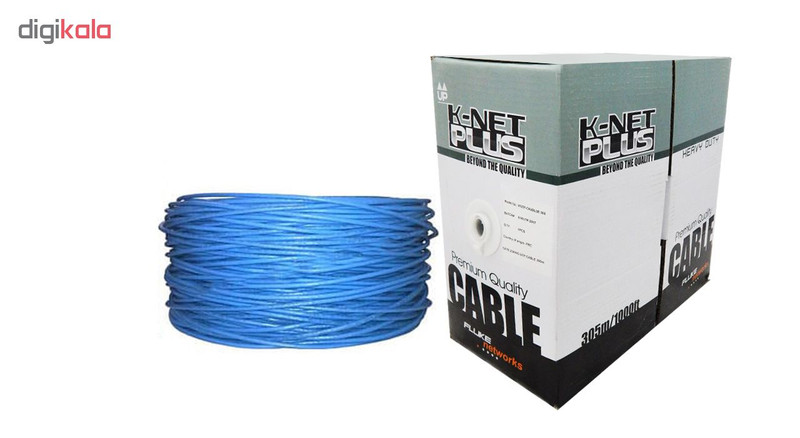 کابل شبکه CAT6A S/FTP کی نت پلاس مدل KP-N1255 طول 305 متر